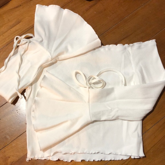 OFF SHOULDER BARDOT CROP TOP - Picture 4 of 8